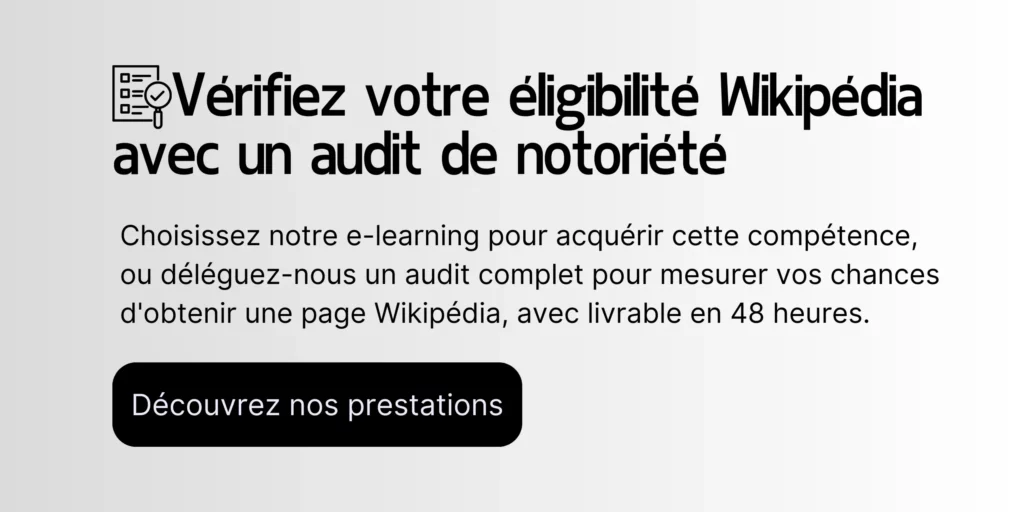 audit de notoriété wikipédia