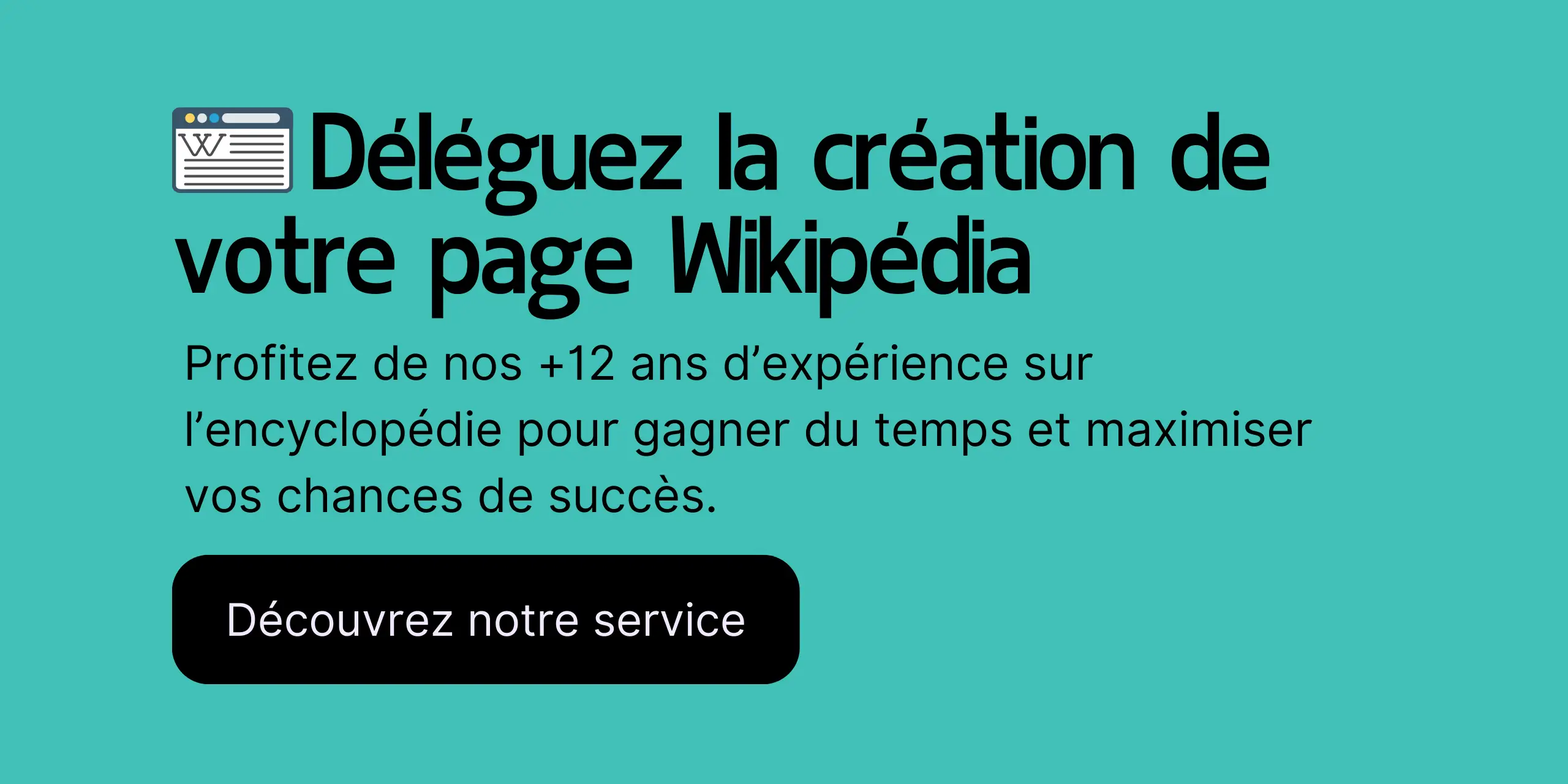 creation de page wikipédia (service pour les professionnels)