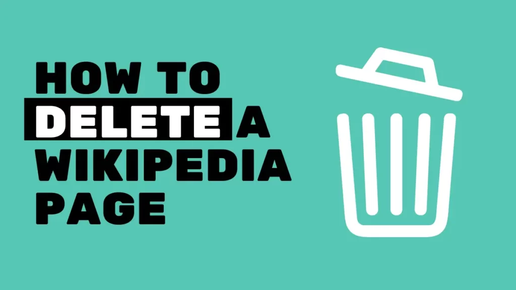 how to delete a wikipedia page