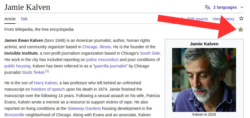 example of a featured wikipedia article of an author (to get inspiration)