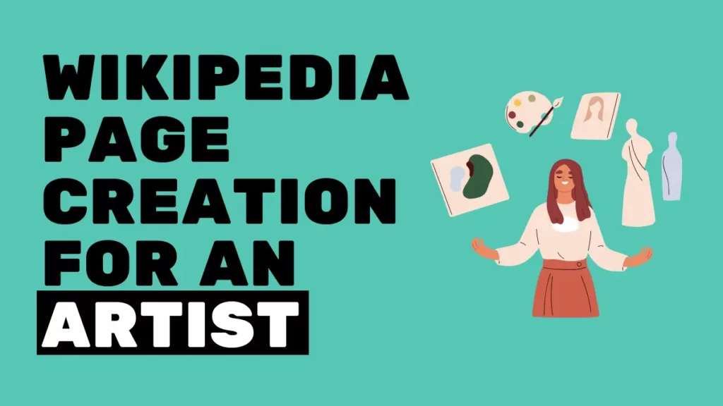 how to create a wikipedia page for an artist