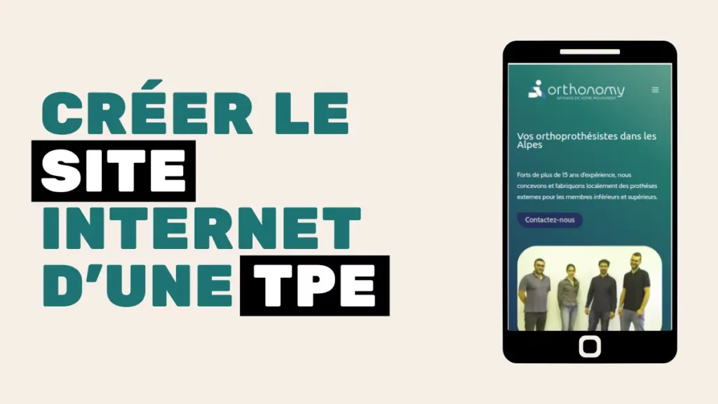 créer le site internet d'une tpe (toute petite entreprise), illustration avec le site d'une entreprise savoyarde