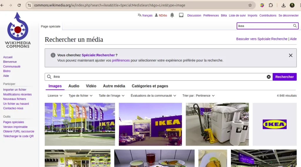 comment voir si une image est déjà sur wikimédia commons ou wikipédia
