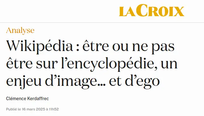 interview de nelly darbois par le média la croix sur wikipédia